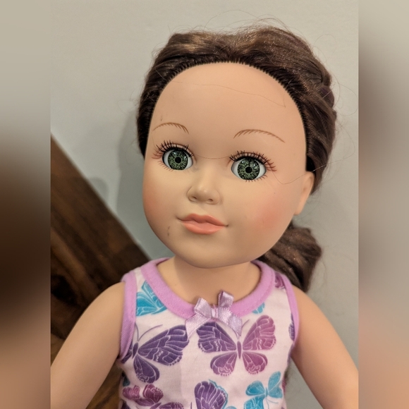 My Life Doll Green Eyes Brown Hair Purple Highlights - Picture 3 of 10